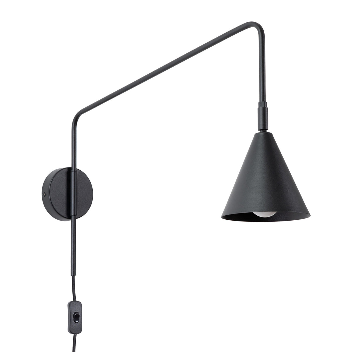 Sieninis šviestuvas Nox Classic – Juodas