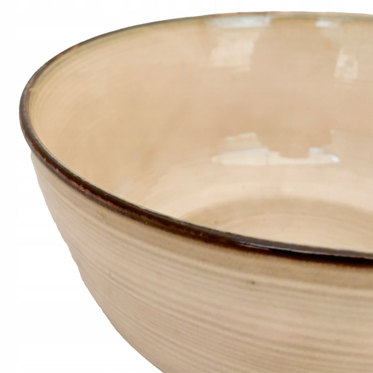 Smėlinis keraminis serviravimo dubuo, 21 cm, 1,5 l – nuotrauka 3