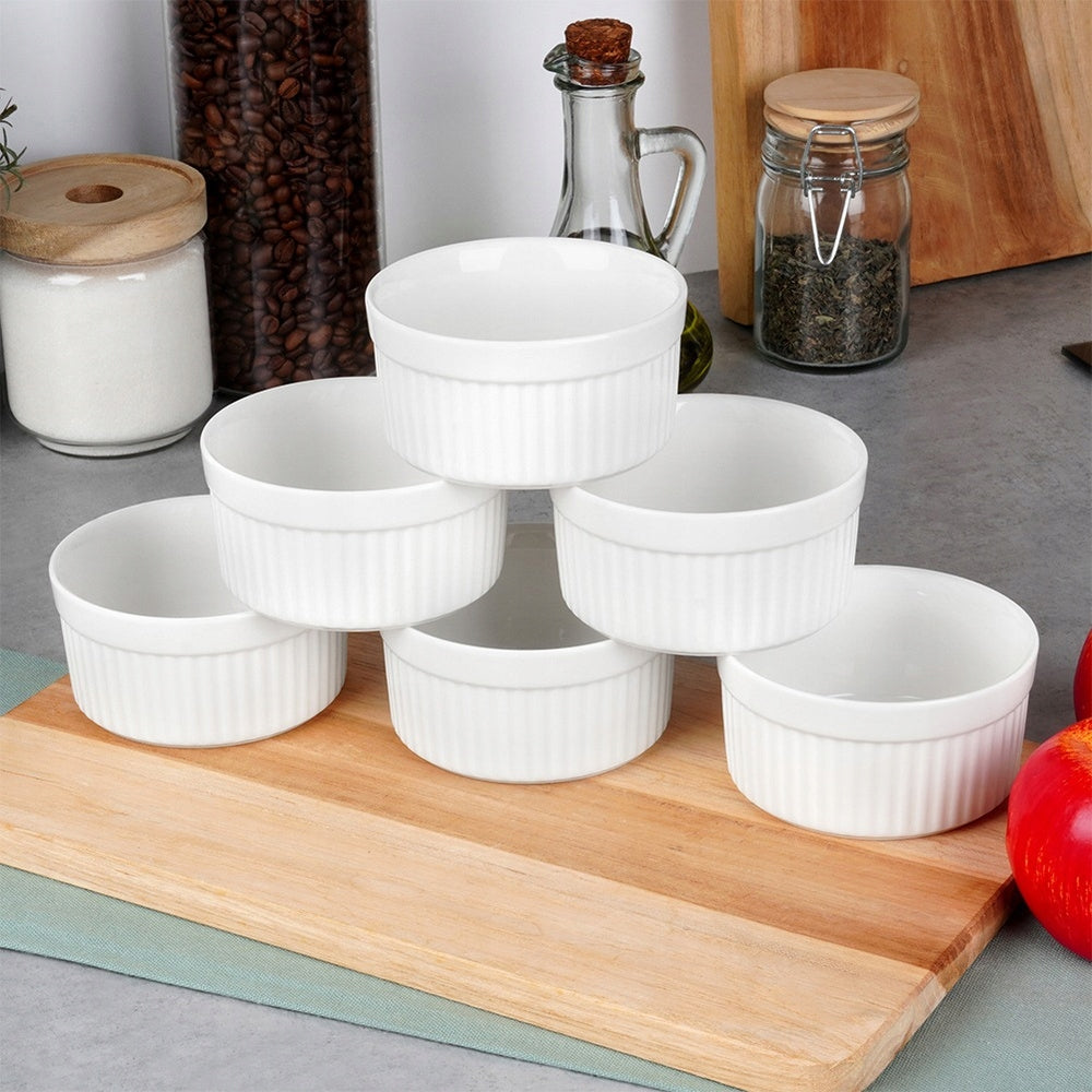 Keraminių apkepų formelių rinkinys, 6 vnt. po 260 ml – nuotrauka 2