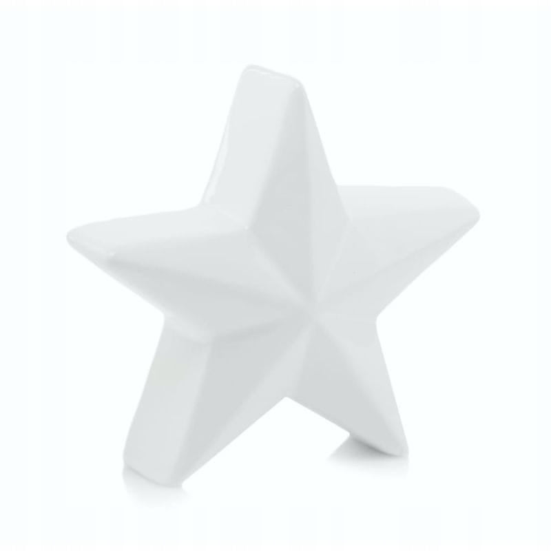 Balta keraminė žvaigždė 14 cm – nuotrauka 1