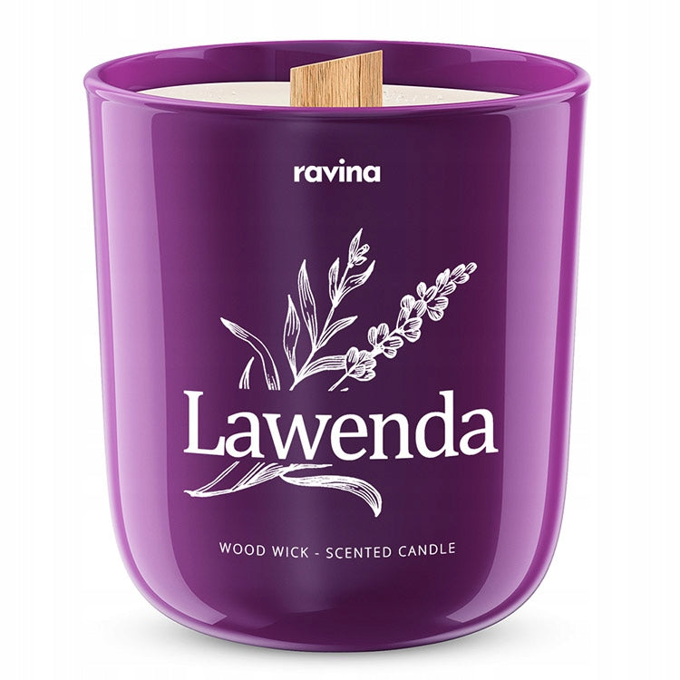 Sojų vaško žvakė Levandos stiklinėje 175 g – nuotrauka 1