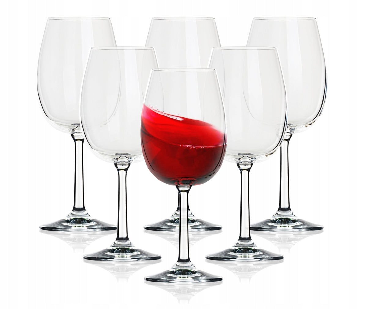 Krosno Pure raudono vyno taurių rinkinys 350 ml, 6 vnt. – nuotrauka 1