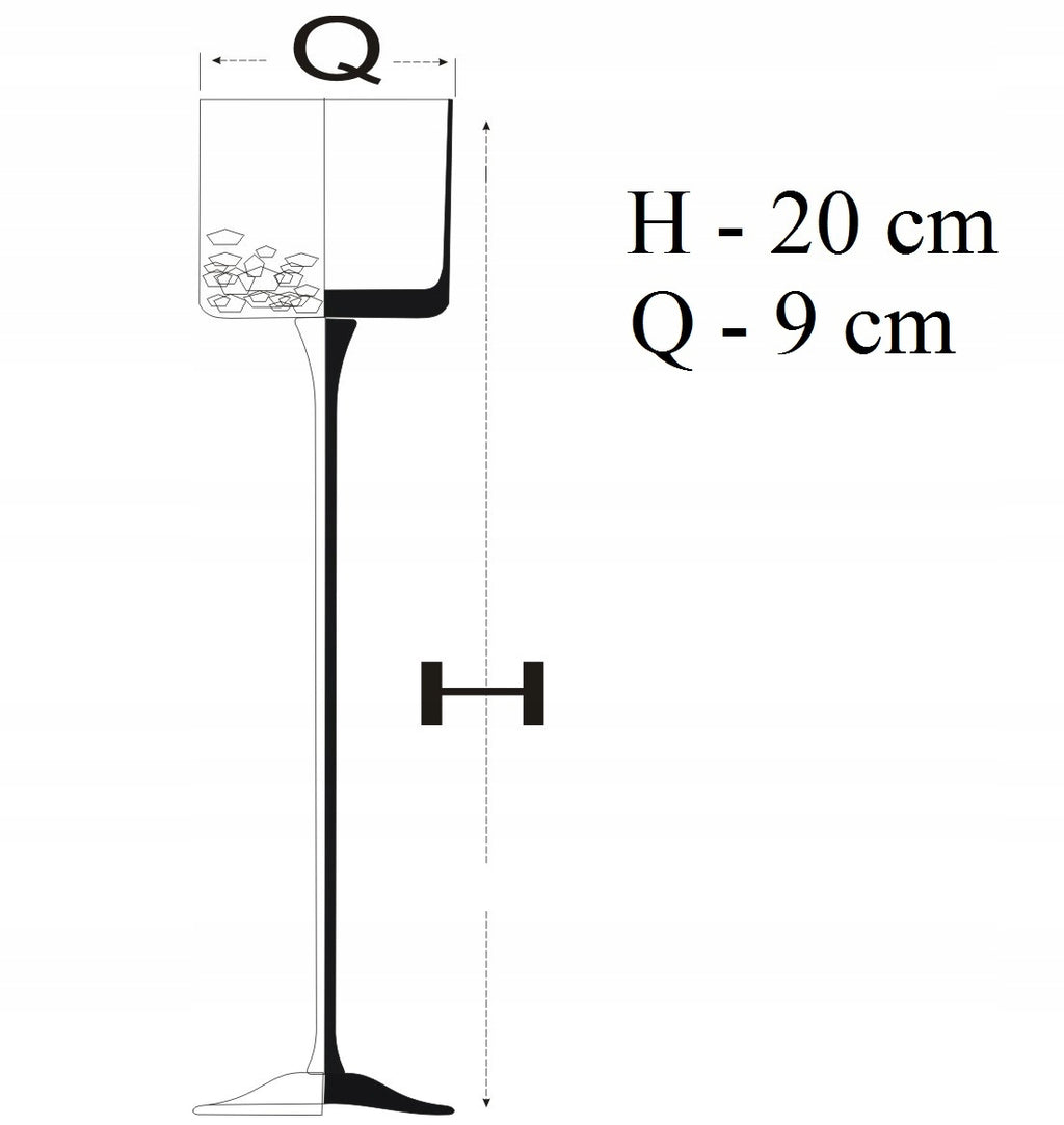 Stiklinė žvakidė ant kojelės „Krakla“ 20 cm – nuotrauka 2