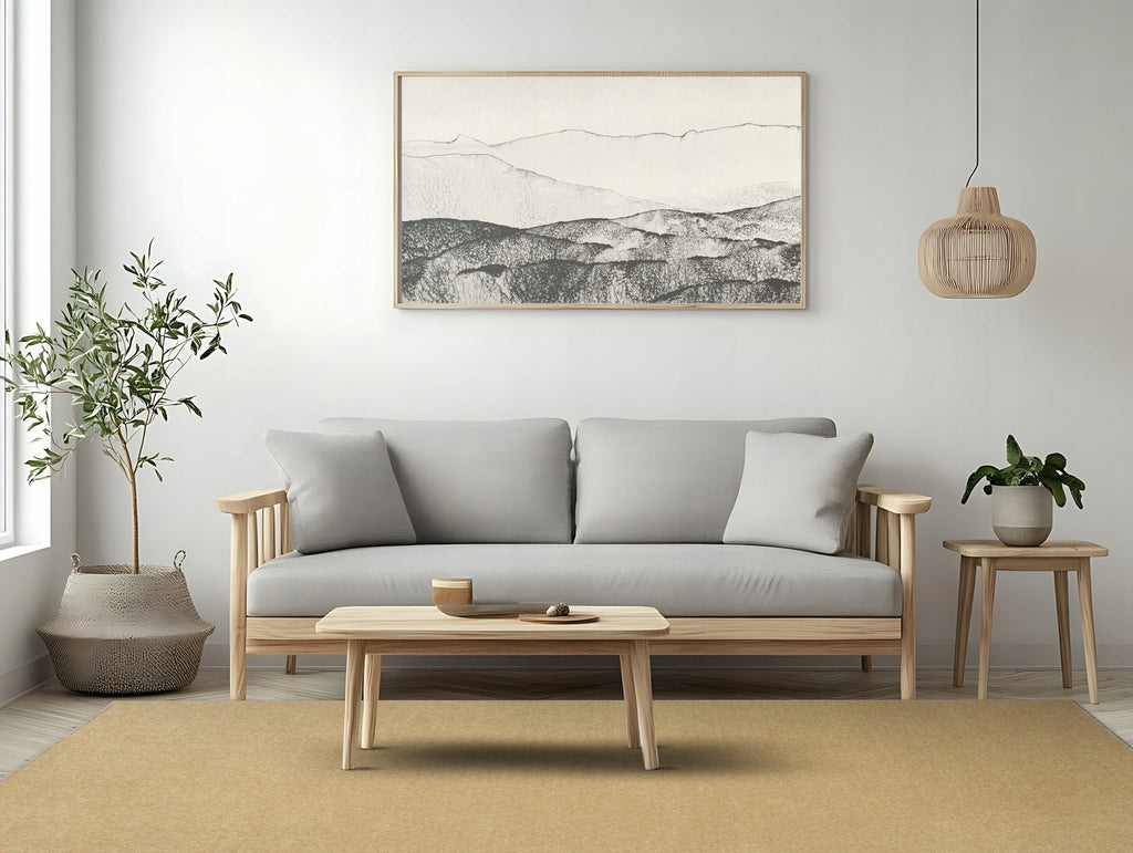 Minkštas smėlio spalvos kilimas 150×200 cm
