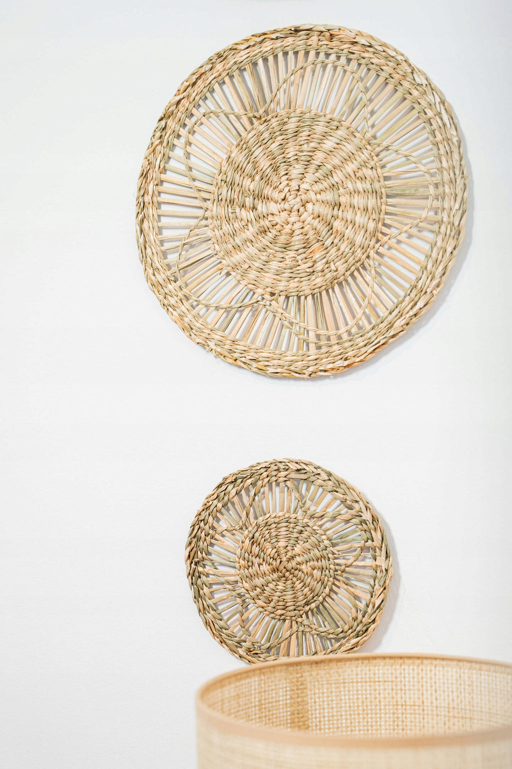 Apvali pinta boho sienų dekoracija, 37 cm – nuotrauka 3