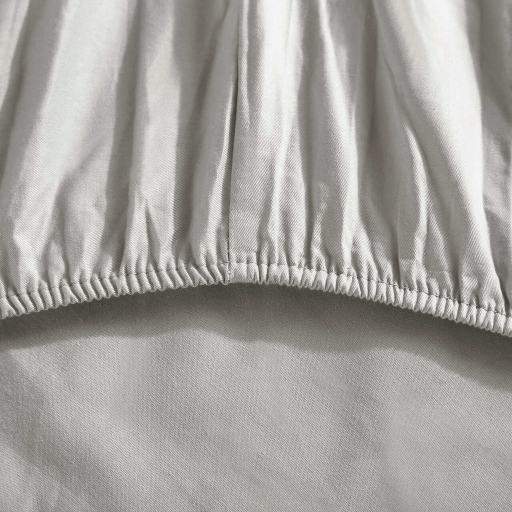 Medvilnės satino paklodė su guma, taupe, 180×200 cm