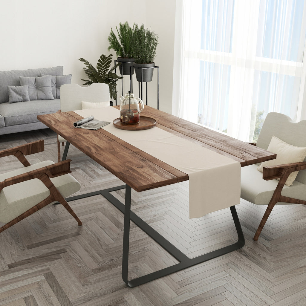 Matinis stalo takelis 40×220 cm, latte spalvos