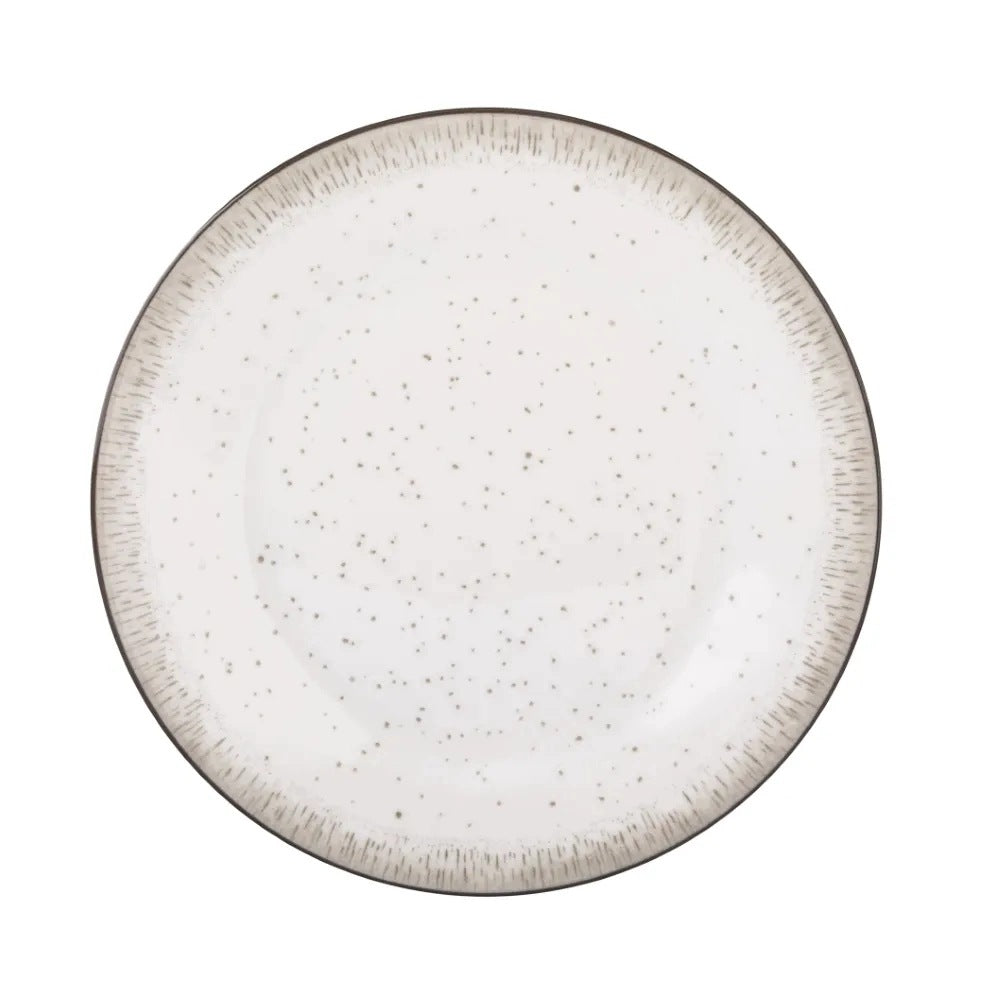 Smėlinių porcelianinių desertinių lėkščių rinkinys, 19 cm, 6 vnt.