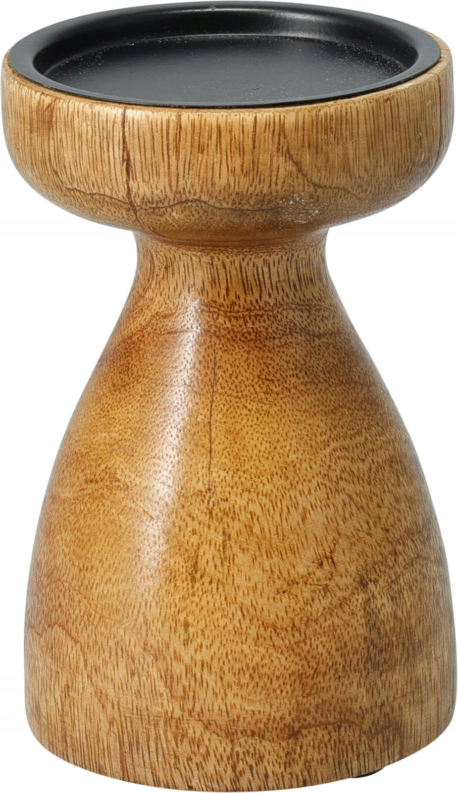 Mango medienos žvakidė storai žvakei, 15 cm