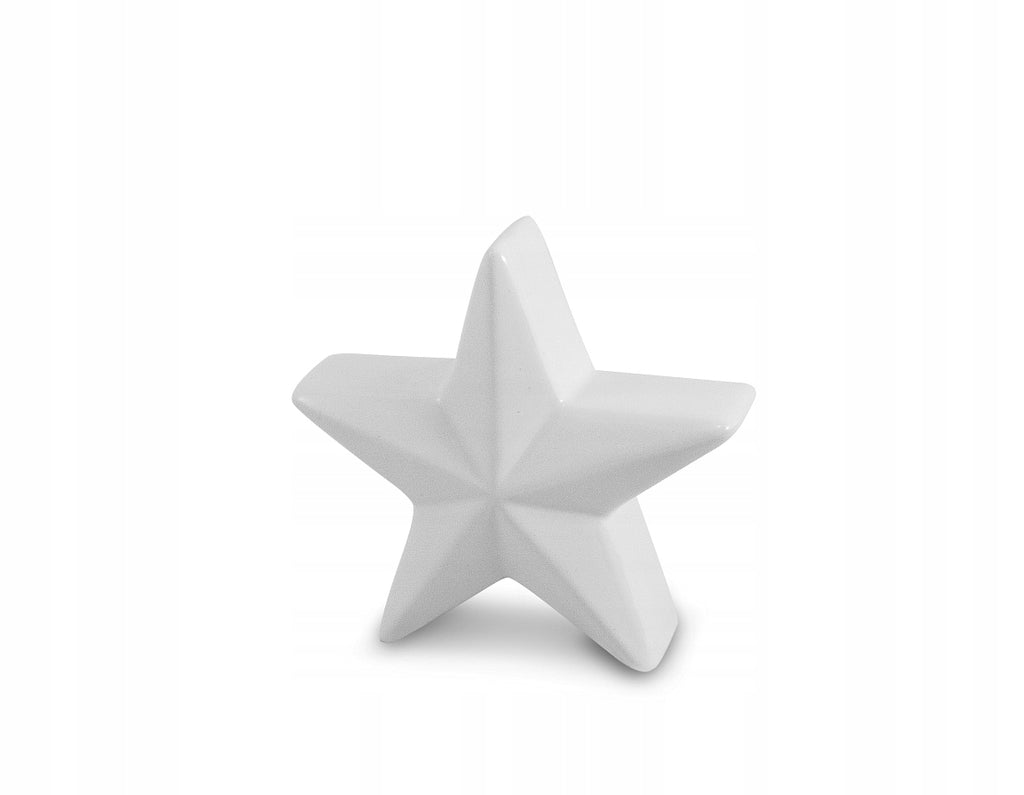 Balta keraminė žvaigždė 14 cm – nuotrauka 3