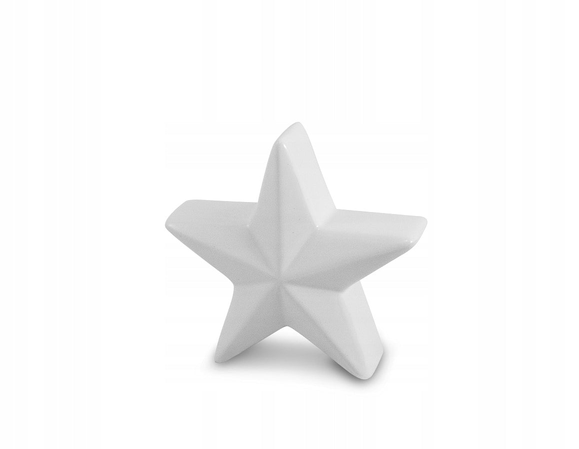 Balta keraminė žvaigždė 14 cm – nuotrauka 3