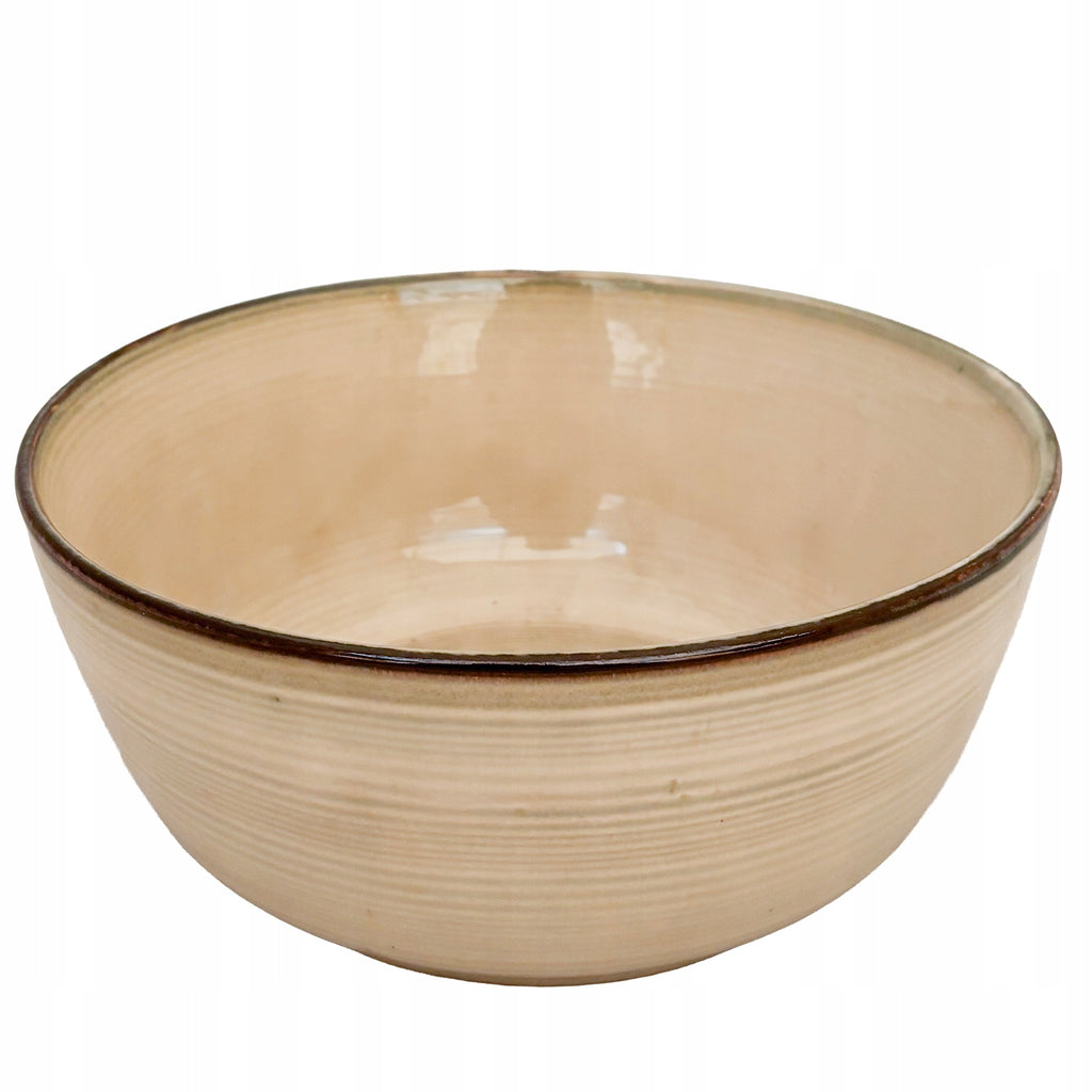 Smėlinis keraminis serviravimo dubuo, 21 cm, 1,5 l – nuotrauka 5