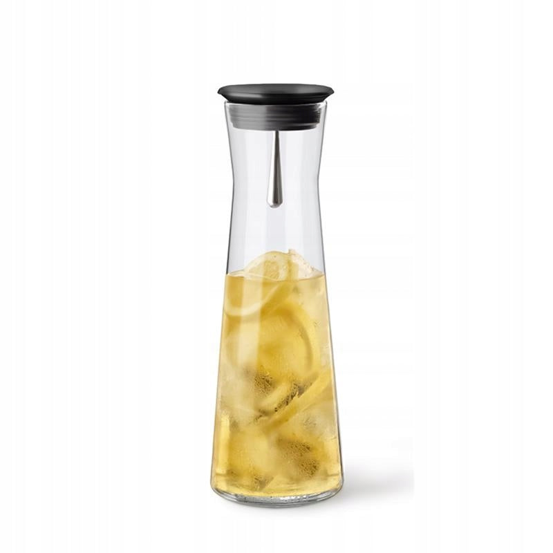 Borosilikatinis ąsotis su metaliniu dangteliu-sieteliu, 1,1 l – nuotrauka 1