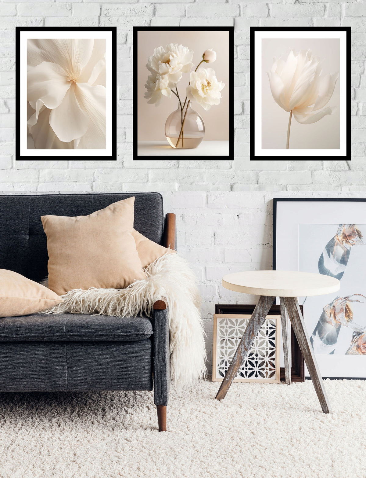 Boho augalų plakatų rinkinys rėmeliuose, 30×40 cm – nuotrauka 4