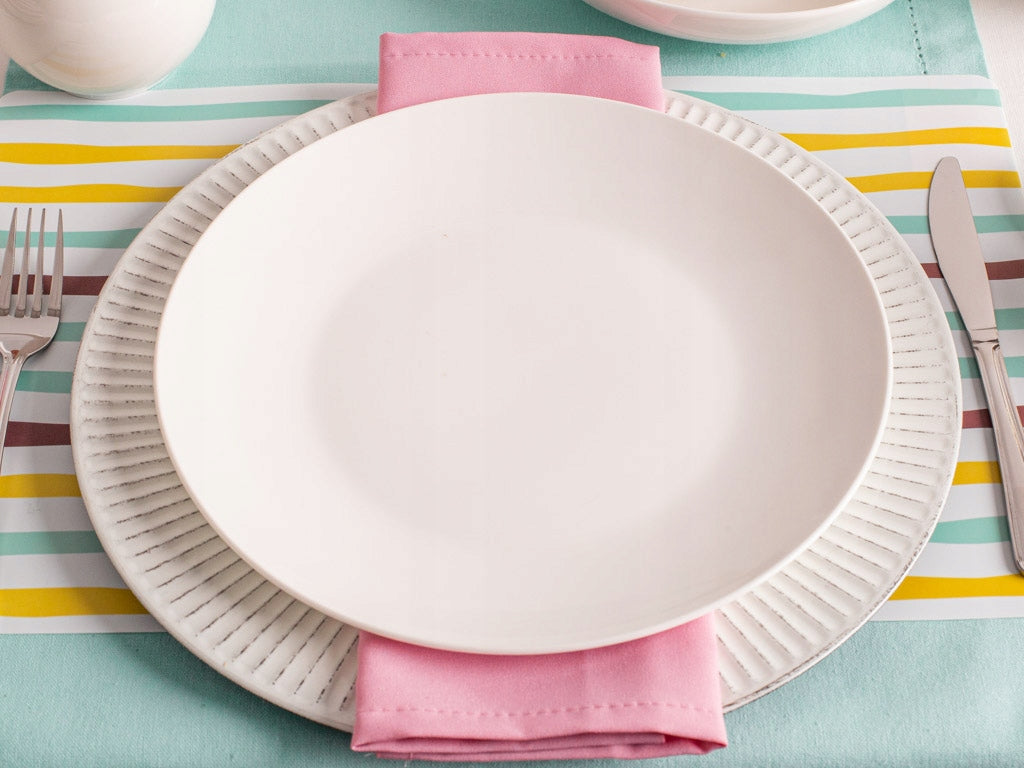 Kreminė porcelianinė pietų lėkštė, 26 cm – nuotrauka 5