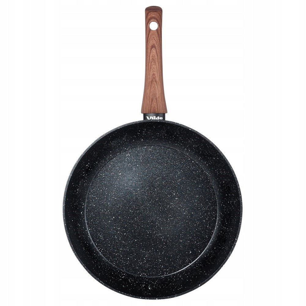 Granitinė keptuvė Vilde Black&Wood 28 cm – nuotrauka 4
