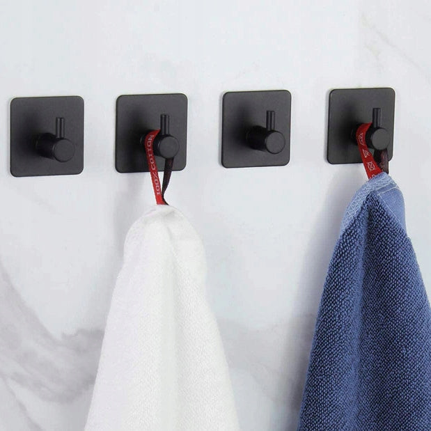 Juodi lipnūs kabliukai virtuvei ir vonios kambariui, 4 vnt. – nuotrauka 4