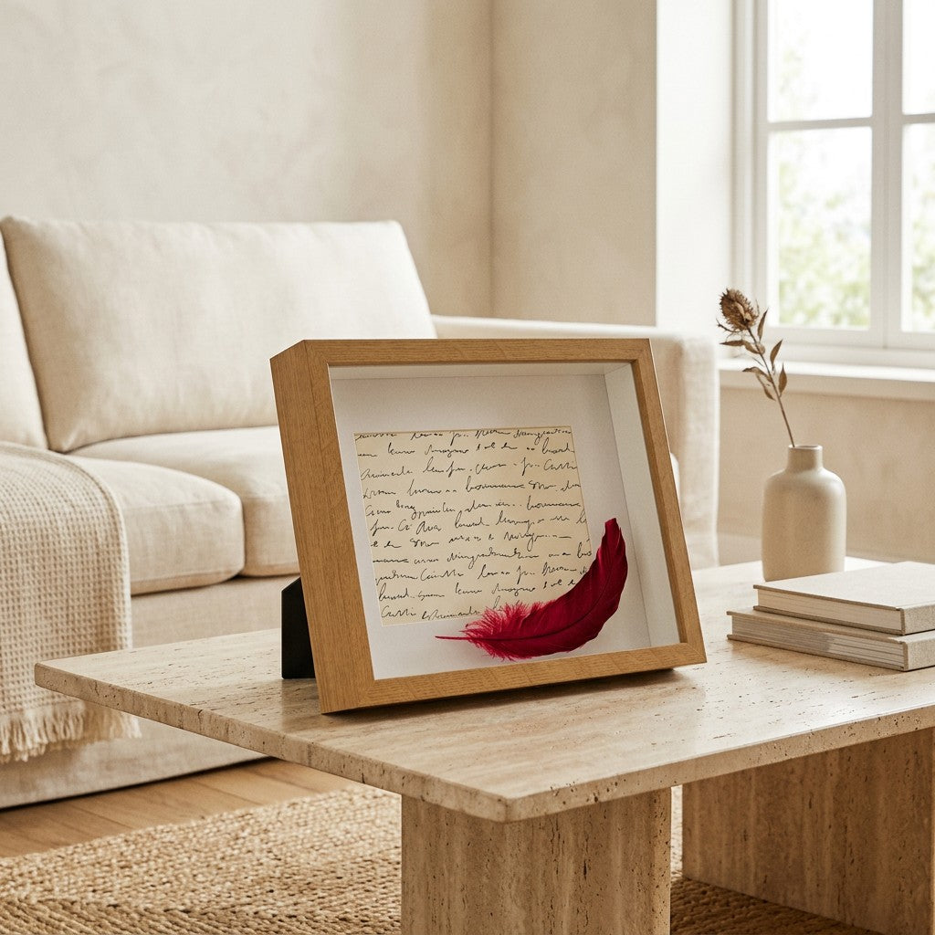 Gilus 3D nuotraukų rėmelis 20×25 cm, ąžuolo spalvos interjere