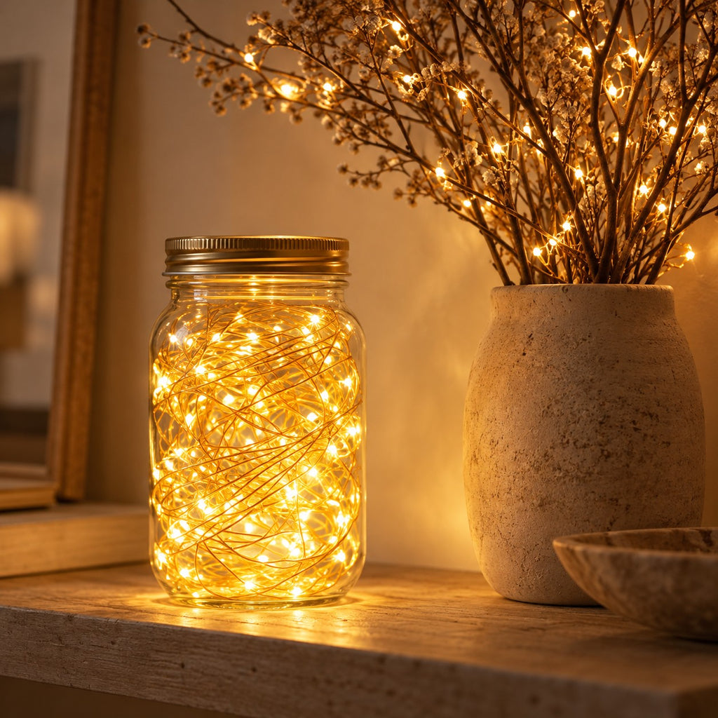 Mikro LED girliandos ant vielutės 10 m, 3 vnt.