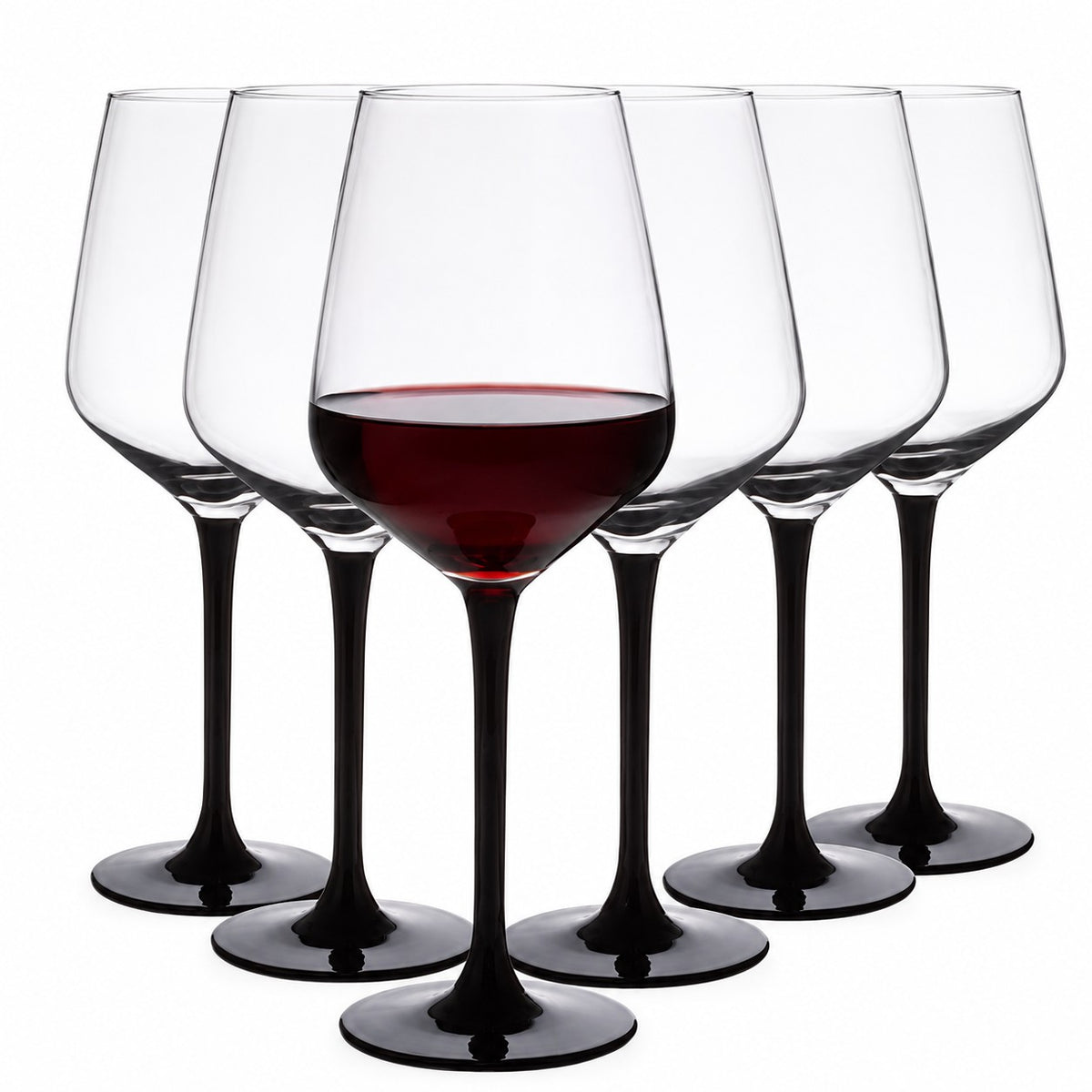 Raudonojo vyno taurių rinkinys 370 ml, 6 vnt. – interjere